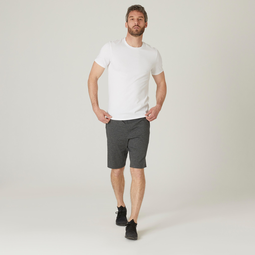 Mô tả Áo thun thể thao ôm sát tập gym & pilate 500 cho nam DECATHLON nyamba trắng mã sản phẩm 8543991 - 3