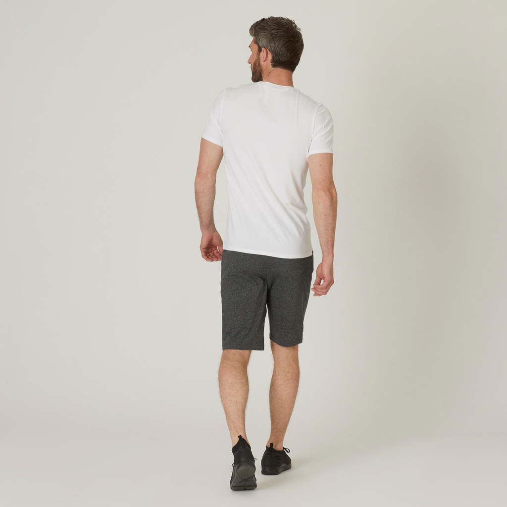 Mô tả Áo thun thể thao ôm sát tập gym & pilate 500 cho nam DECATHLON nyamba trắng mã sản phẩm 8543991 - 4