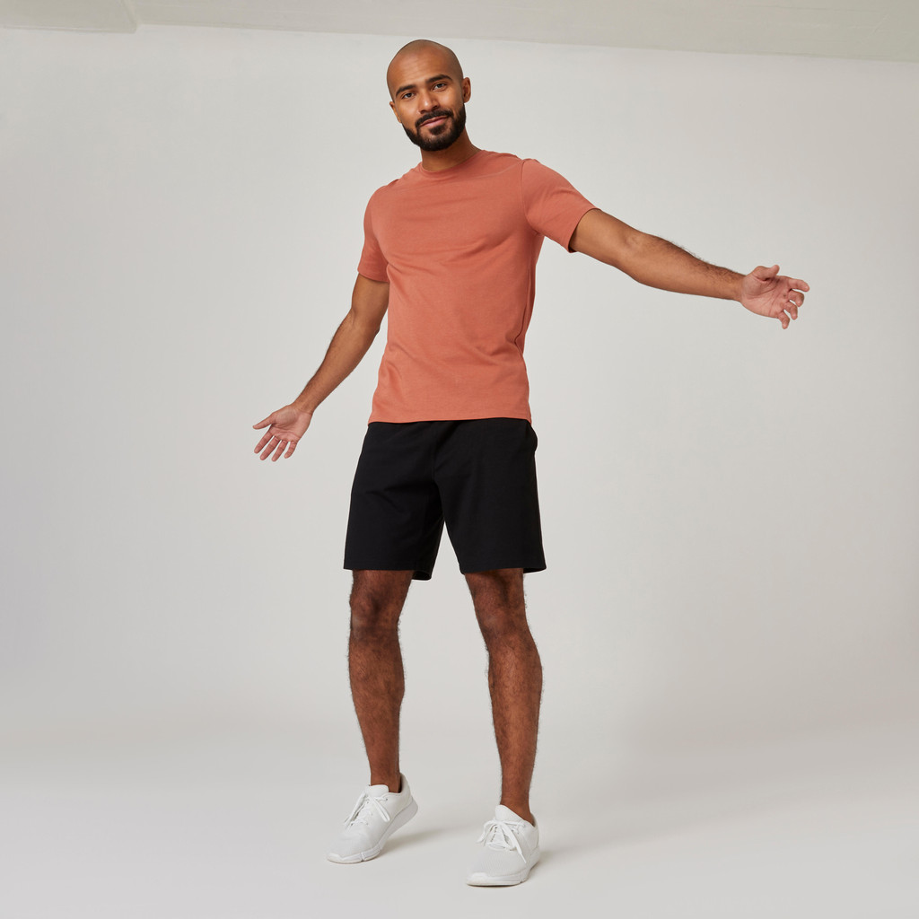 Mô tả Quần short tập fitness nam bằng cotton màu đen DECATHLON DOMYOS nyamba 8645058 - 2