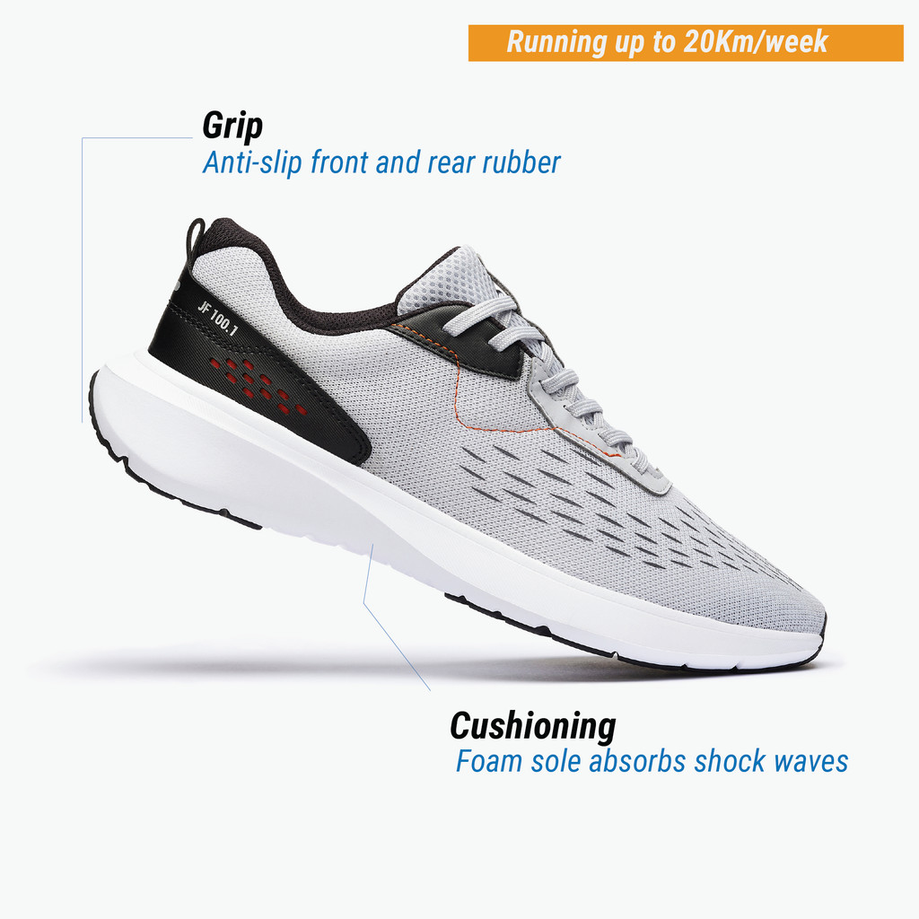 Mô tả Giày chạy bộ jogflow 100.1 cho nam DECATHLON kalenji màu xám 8733470 - 1