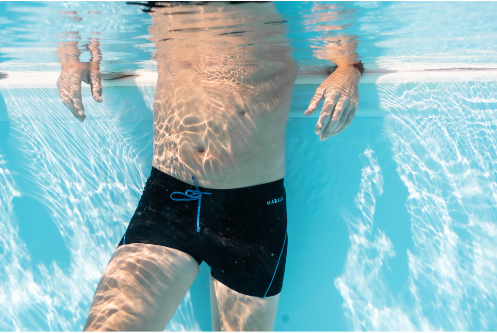 Mô tả Quần bơi boxer 100 plus cho nam đen xanh dương DECATHLON NABAIJI mã 8647088 - 3