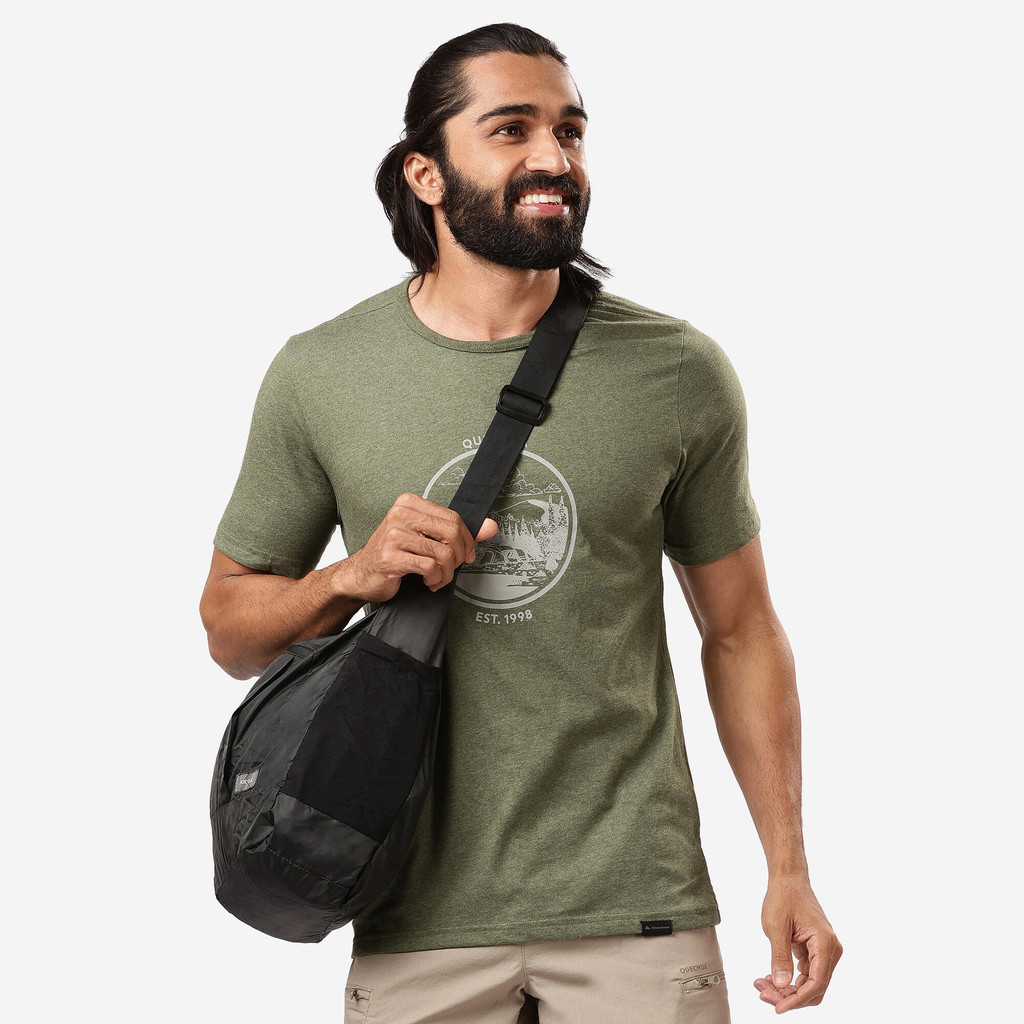 Mô tả Túi đeo chéo du lịch gấp gọn 15l travel 100 đen DECATHLON forclaz mã 8560413 - 3