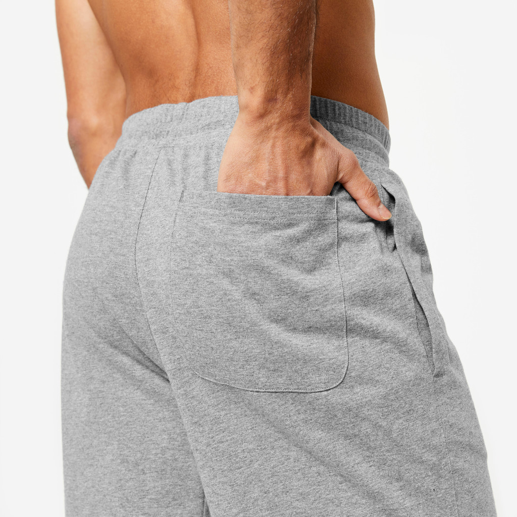 Mô tả Quần short tập fitness cotton 500 cho nam xám DECATHLON DOMYOS mã 8645059 - 4