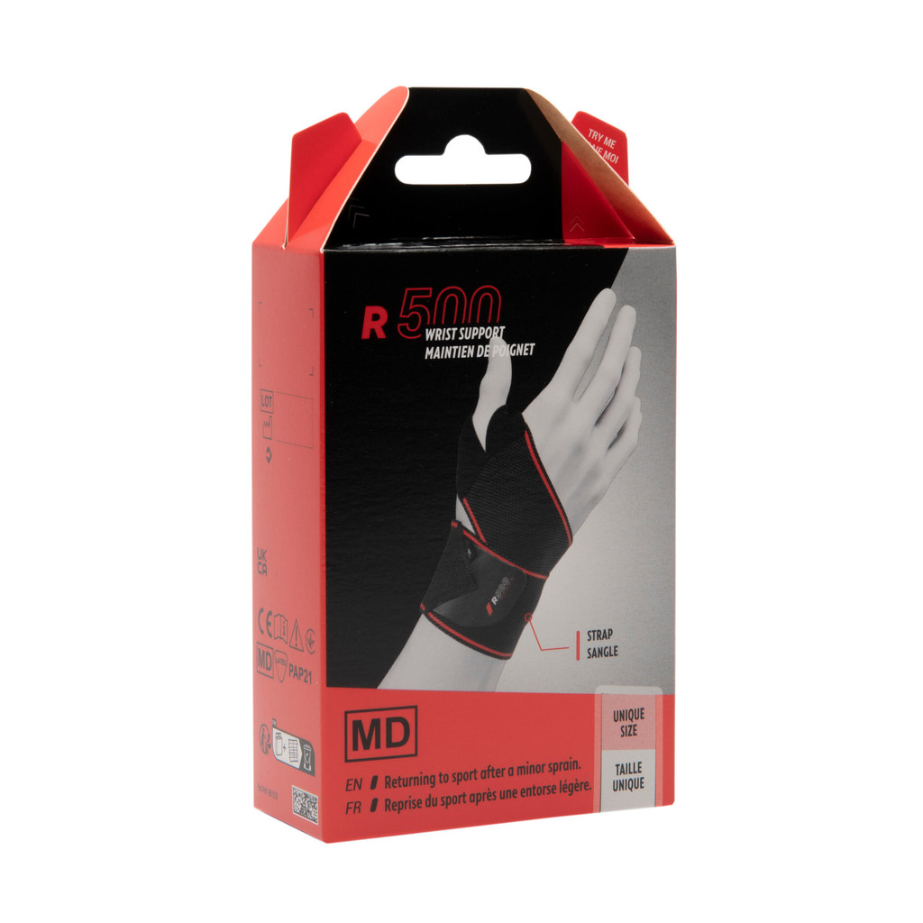 Mô tả Băng bảo vệ cổ tay r500 cho người lớn đen DECATHLON TARMAK mã 8796402 - 1