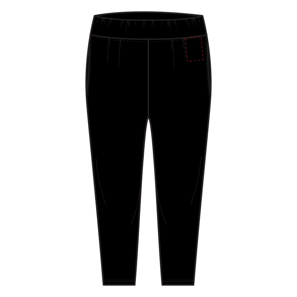 Mô tả Quần legging lửng tập fitness cotton fit+ cho nữ đen DECATHLON DOMYOS mã 8645741 - 2