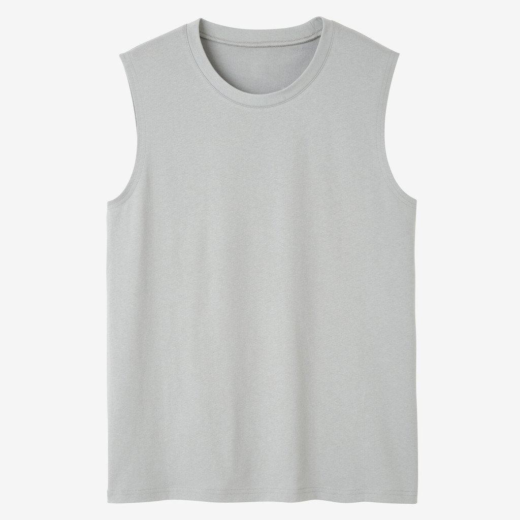 Mô tả Áo thun không tay tập fitness cotton 500 cho nam xám DECATHLON DOMYOS mã 8667063 - 3