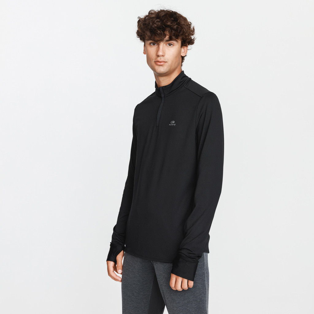 Mô tả Áo dài tay chạy bộ giữ ấm Run Warm cho nam Đen DECATHLON KALENJI mã 8487923 - 2