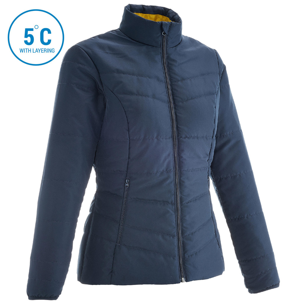 Mô tả Áo khoác trekking có đệm lót trek 50 cho nữ xanh navy DECATHLON forclaz mã 8357148 - 1