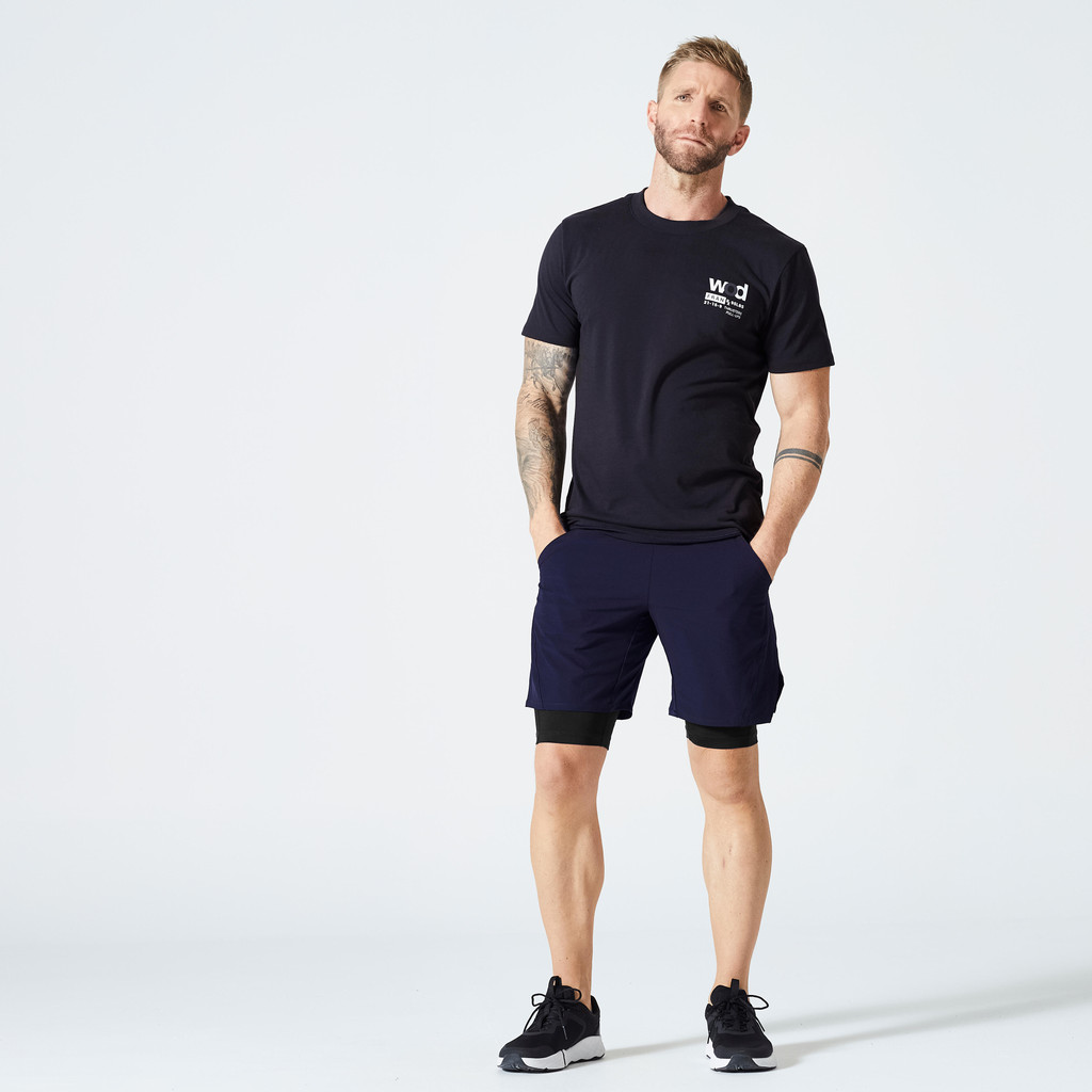 Mô tả Quần short tập fitness 2 trong 1 500 cho nam DECATHLON DOMYOS mã 8785363 - 4