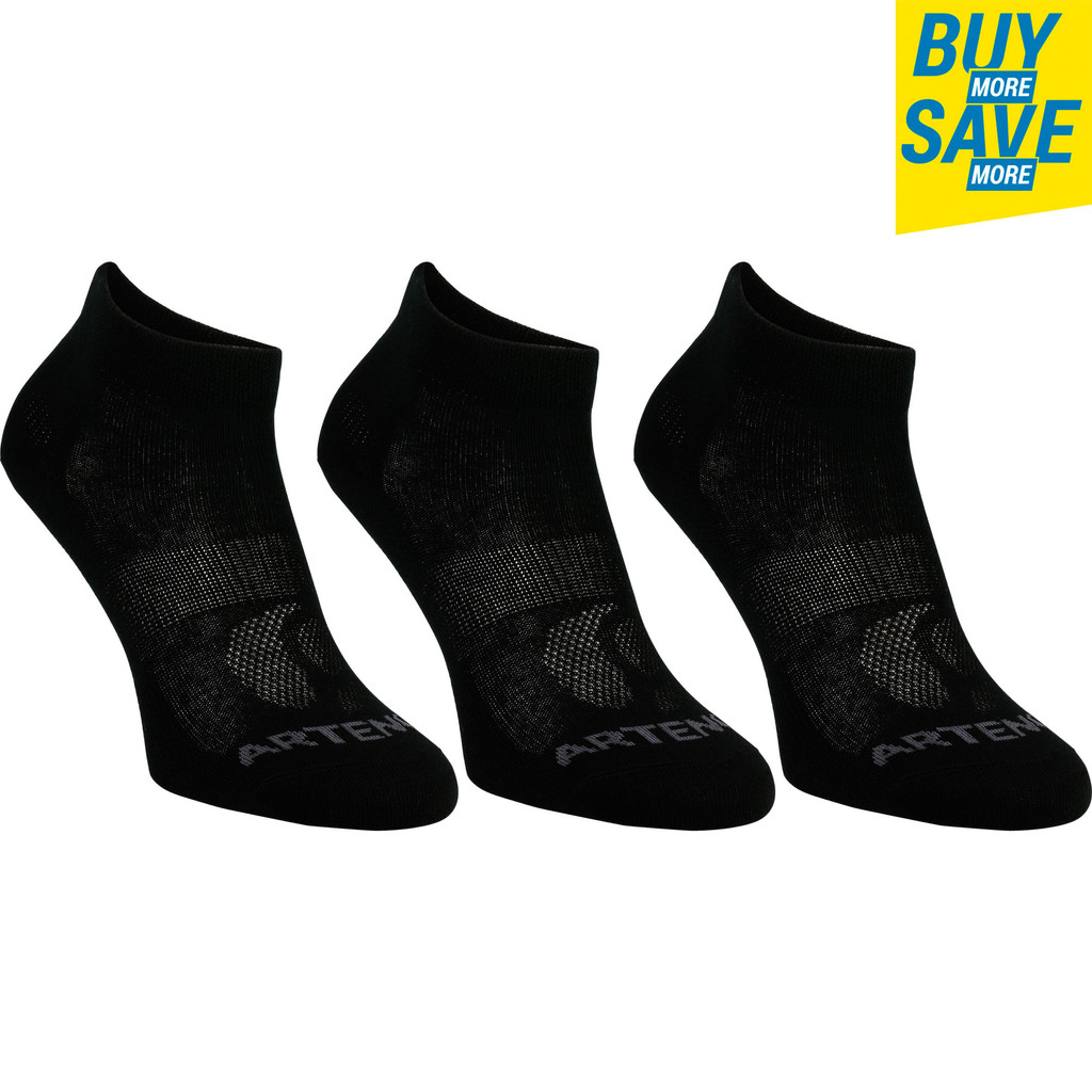 Mô tả Tất vớ thể thao cổ vừa rs 160 đen gói 3 đôi DECATHLON artengo mã 8395047 - 2