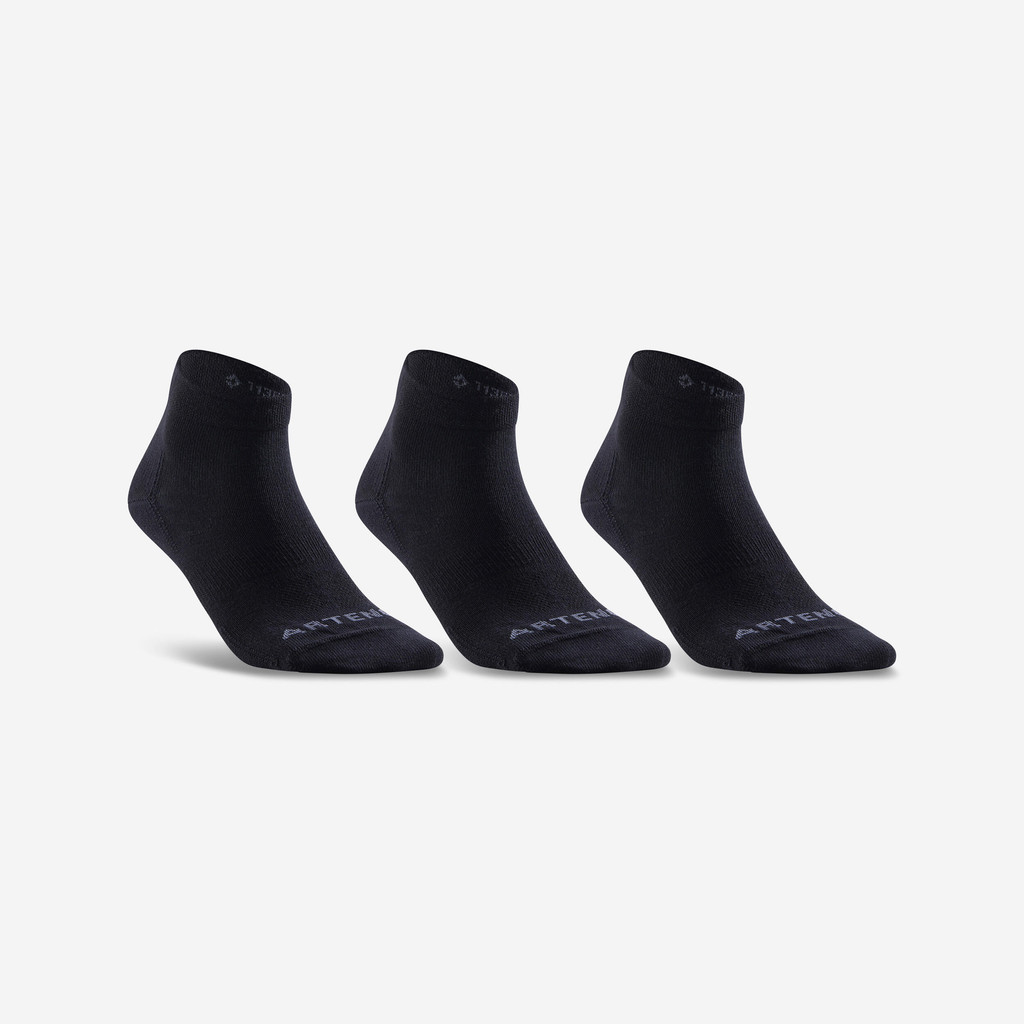 Mô tả Tất vớ thể thao cổ vừa rs 160 đen gói 3 đôi DECATHLON artengo mã 8395047 - 3