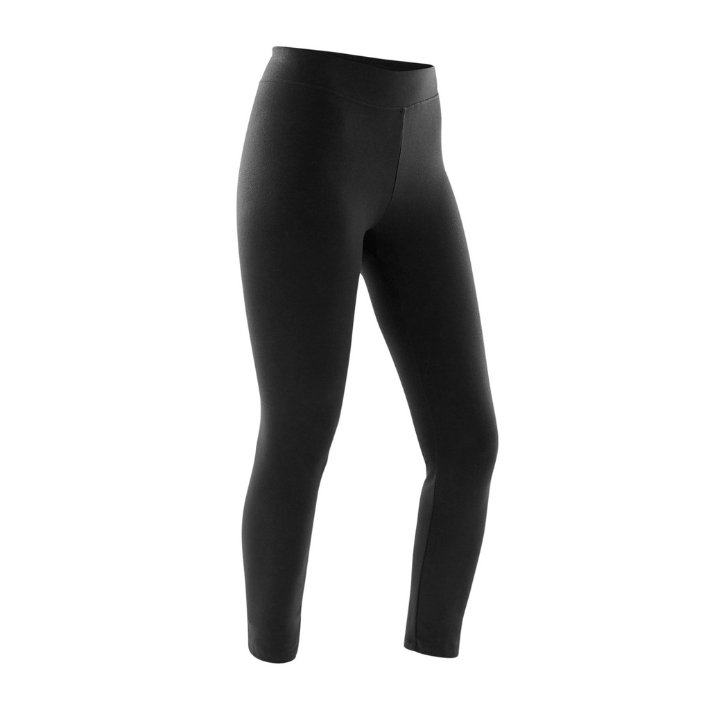 Mô tả Quần legging ôm sát 7 8 cho nữ fit+ 500 đen DECATHLON nyamba mã 8511798 - 1