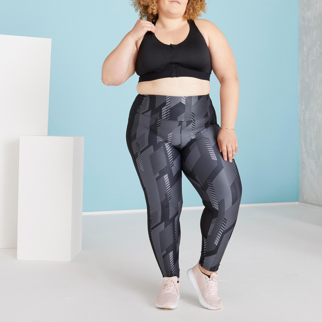 Mô tả Áo bra tập fitness zip up 900 cho nữ đen DECATHLON DOMYOS mã 8578234 - 4