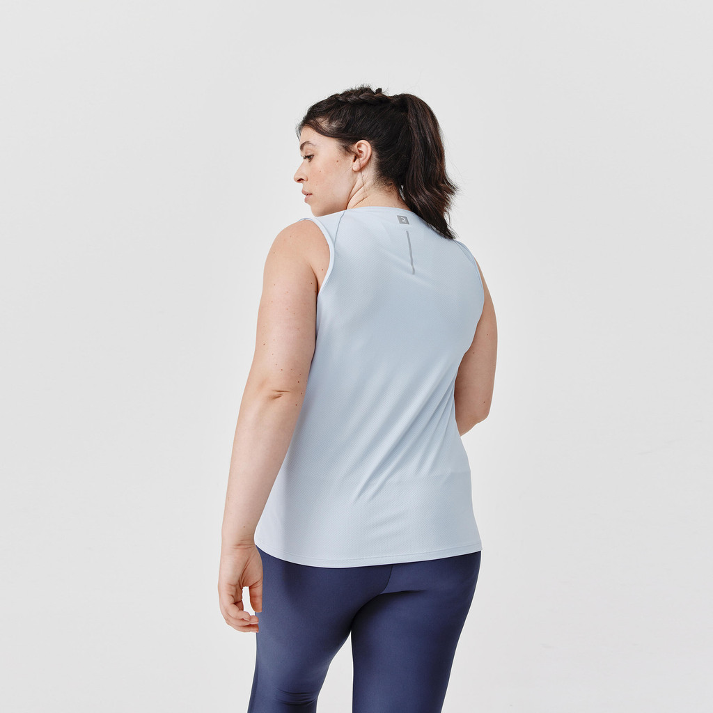 Mô tả Áo thun không tay chạy bộ thoáng mát dry cho nữ xám DECATHLON kalenji mã 8666217 - 3