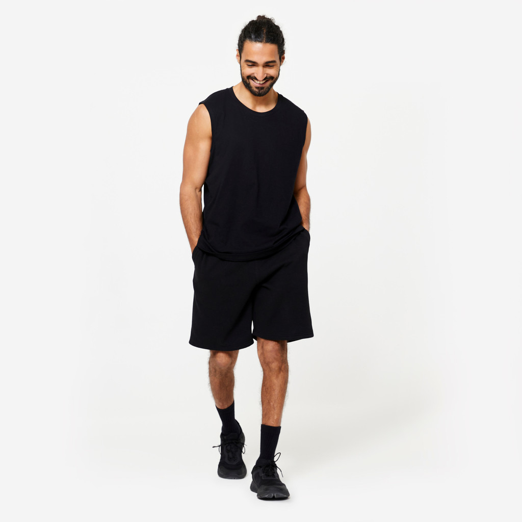Mô tả Áo thun không tay cotton 500 cho nam đen DECATHLON DOMYOS mã 8667061 - 4
