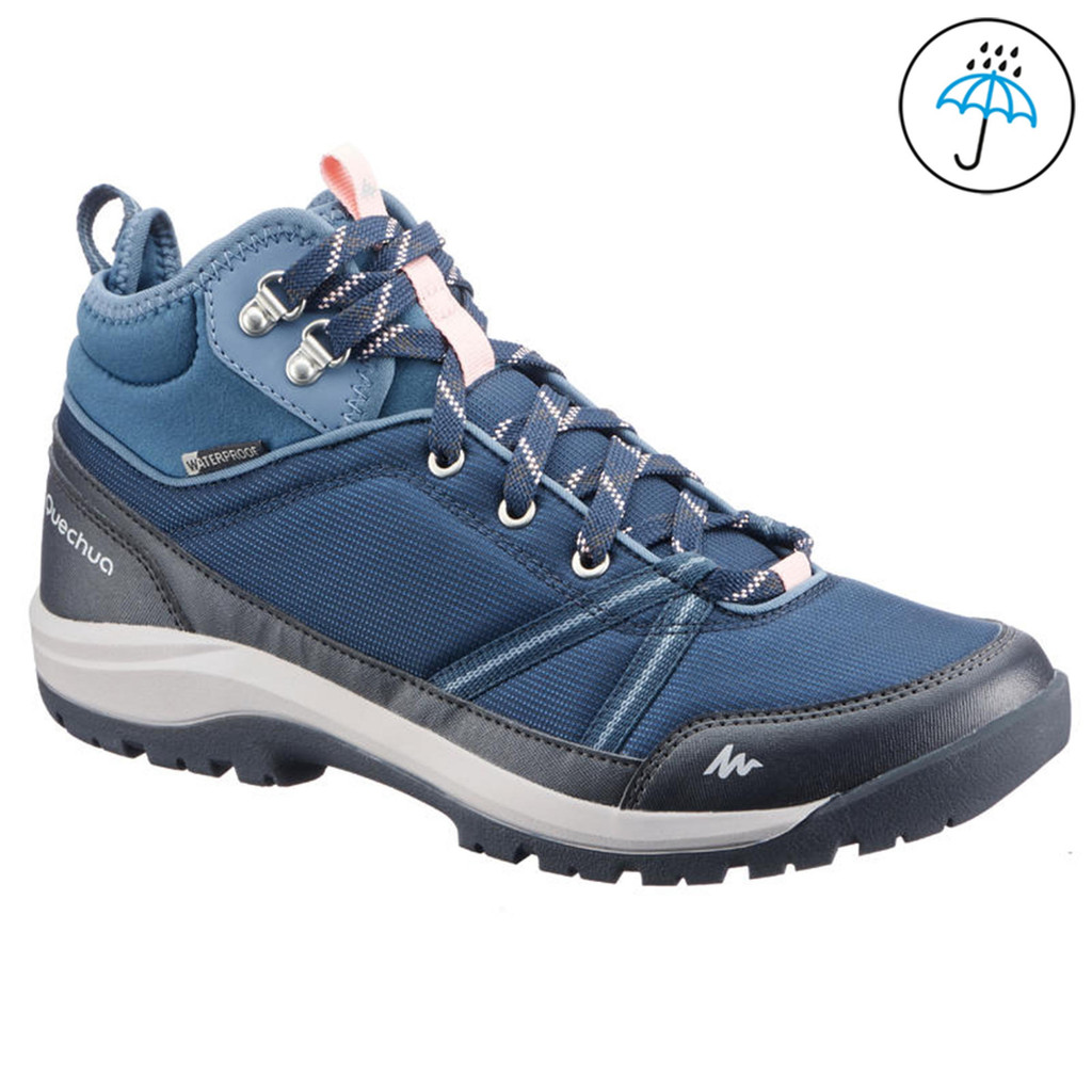 Mô tả Giày chống thấm dã ngoại thiên nhiên nh300 cho nữ xanh dương DECATHLON quechua mã 8493370 - 1