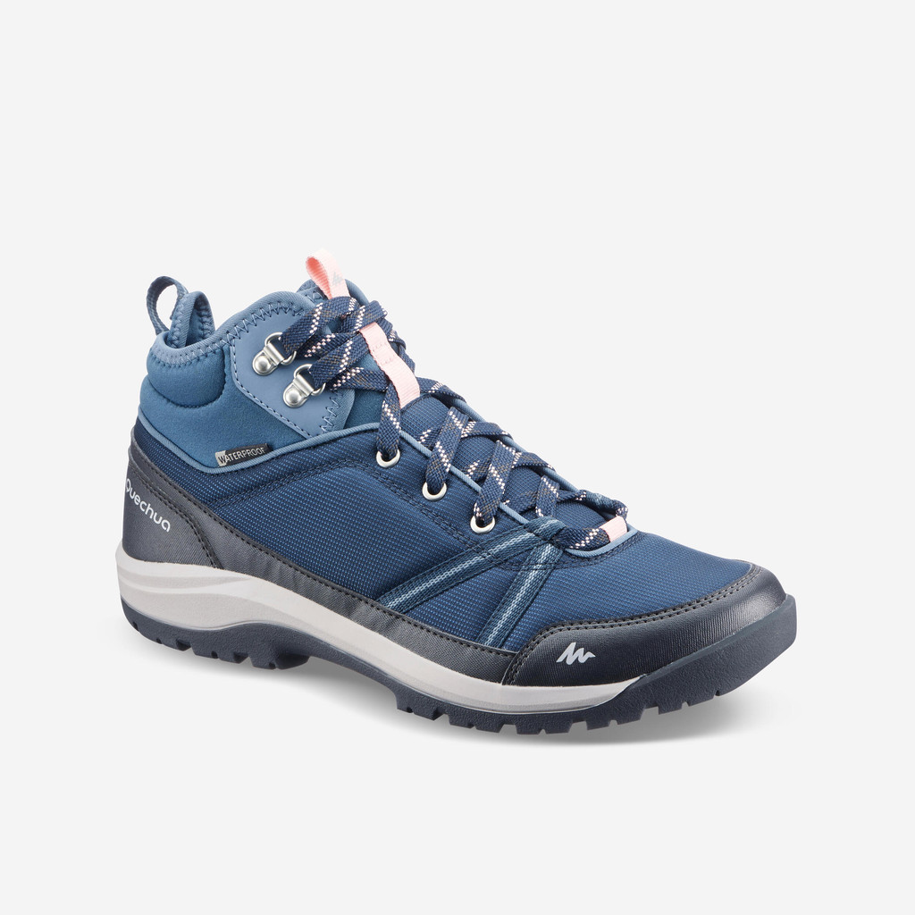 Mô tả Giày chống thấm dã ngoại thiên nhiên nh300 cho nữ xanh dương DECATHLON quechua mã 8493370 - 2