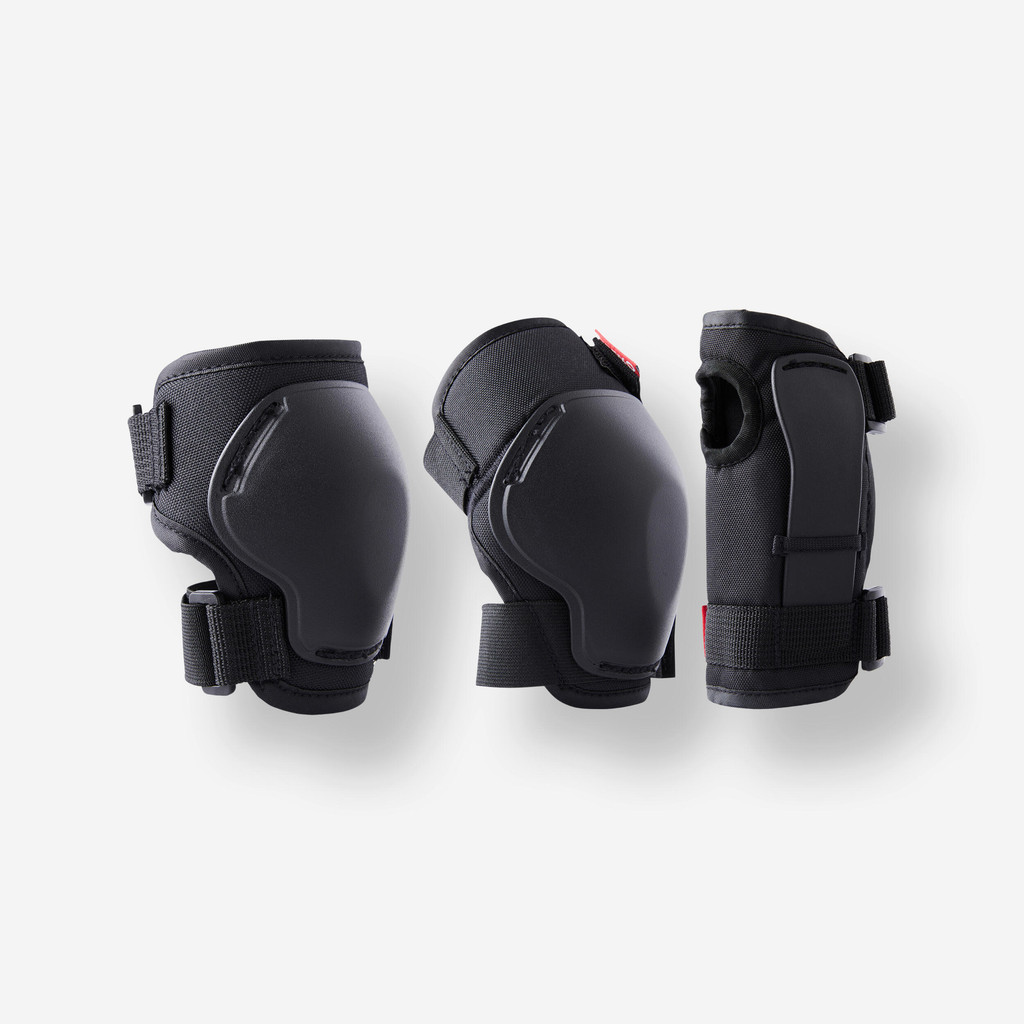 Mô tả Bộ bảo hộ trượt ván, patin, scooter 3 mảnh cho trẻ em đen DECATHLON oxelo mã 8563374 - 2