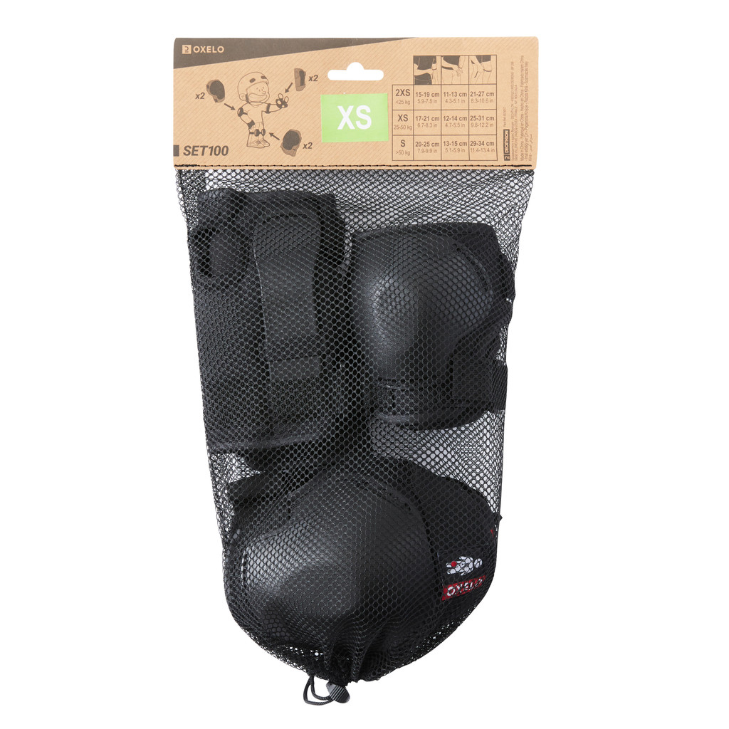 Mô tả Bộ bảo hộ trượt ván, patin, scooter 3 mảnh cho trẻ em đen DECATHLON oxelo mã 8563374 - 3