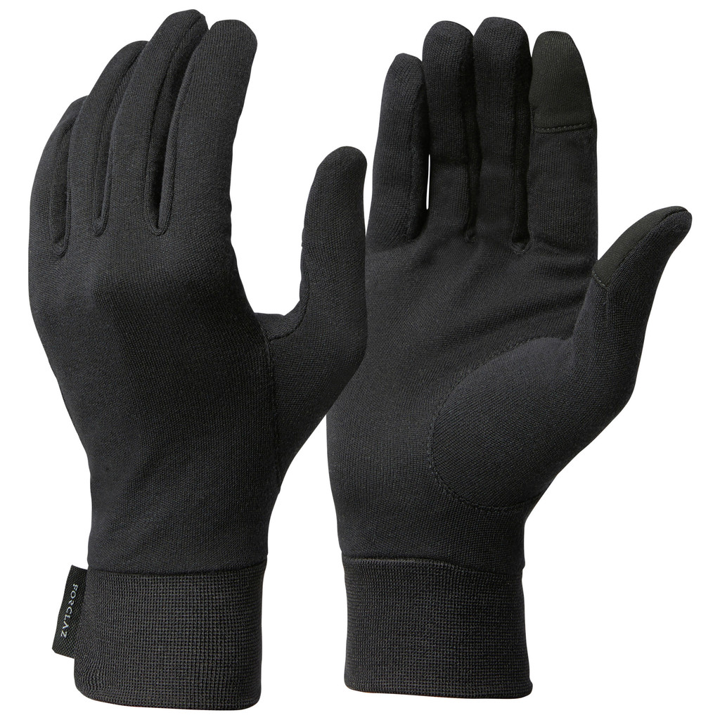 Mô tả Găng tay lót tơ tằm leo núi trekking trek 500 đen DECATHLON forclaz mã 8396267 - 1