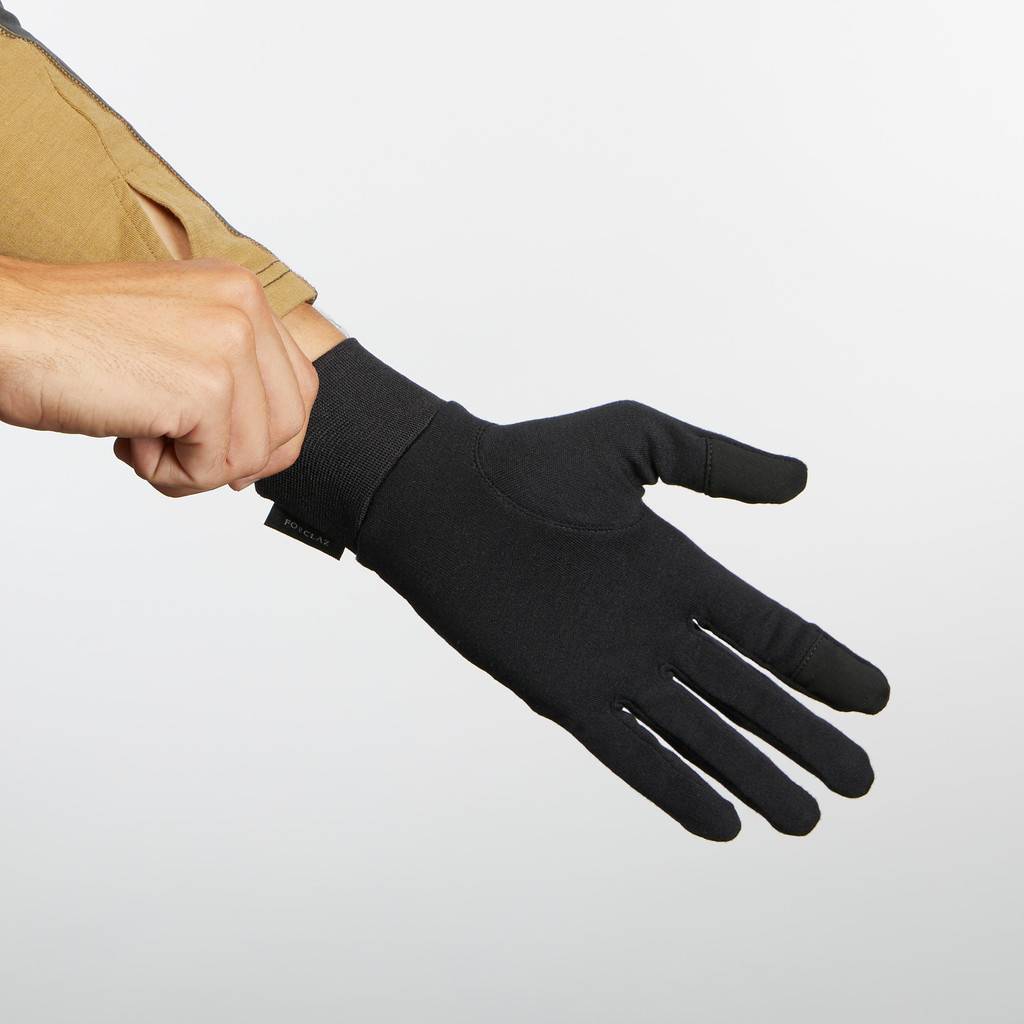 Mô tả Găng tay lót tơ tằm leo núi trekking trek 500 đen DECATHLON forclaz mã 8396267 - 3