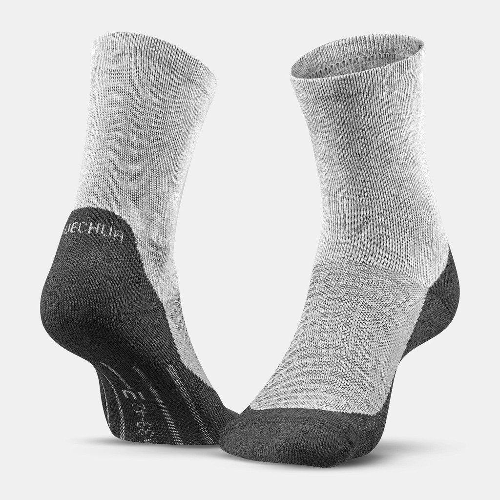 Mô tả Gói 2 đôi tất hiking hike 100 xám xanh dương DECATHLON quechua mã 8786365 - 3