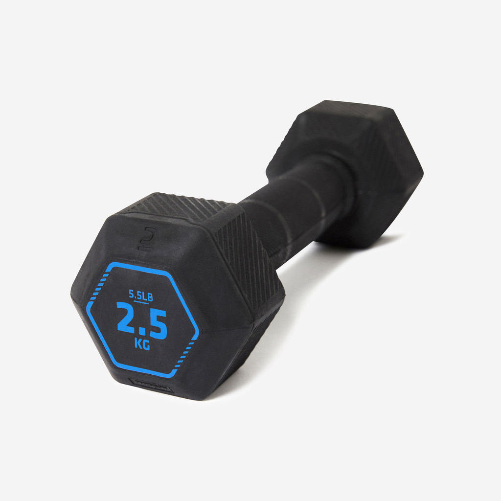 Mô tả Tạ lục giác 2,5 kg đen DECATHLON corength mã 8603280 - 2