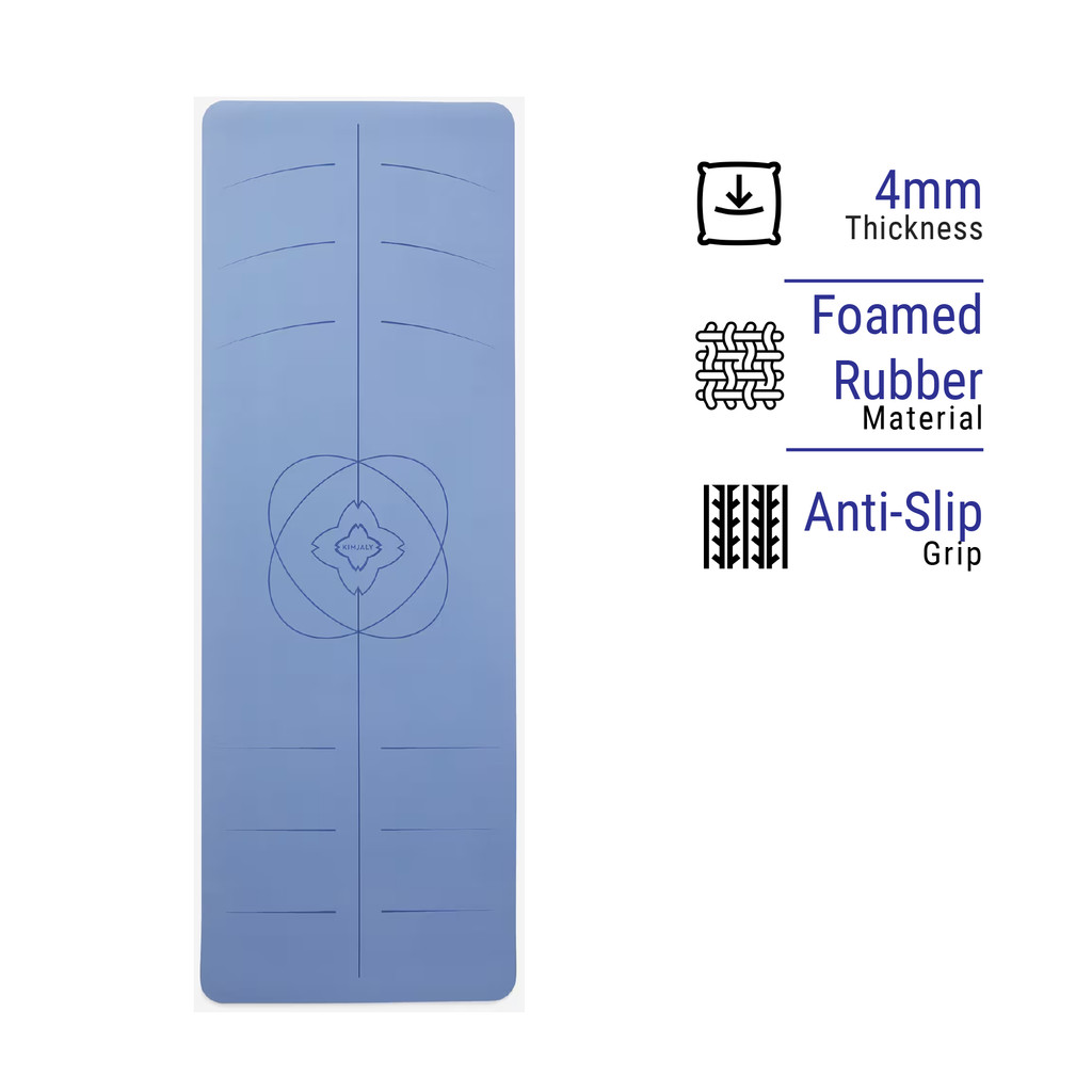 Mô tả Thảm yoga 4 mm siêu bám DECATHLON Xanh dương nhạt - 2