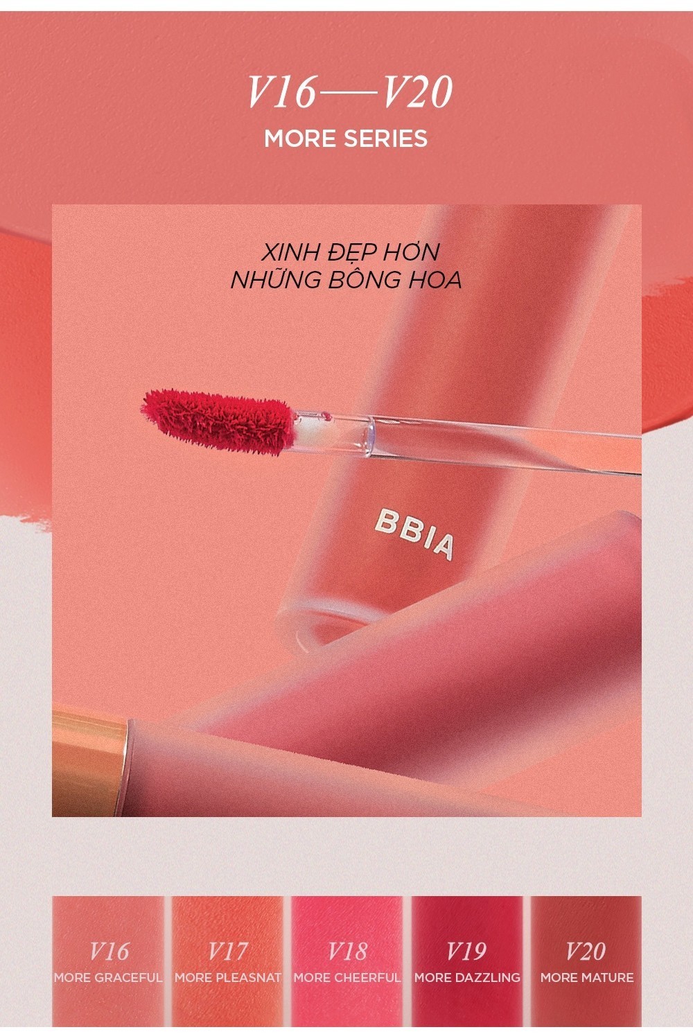 Mô tả Son Kem Lì Thuần Chay Bbia Last Velvet Tint - V Edition - Version 4 (5 màu) 5g - 1