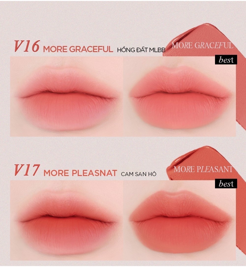Mô tả Son Kem Lì Thuần Chay Bbia Last Velvet Tint - V Edition - Version 4 (5 màu) 5g - 2