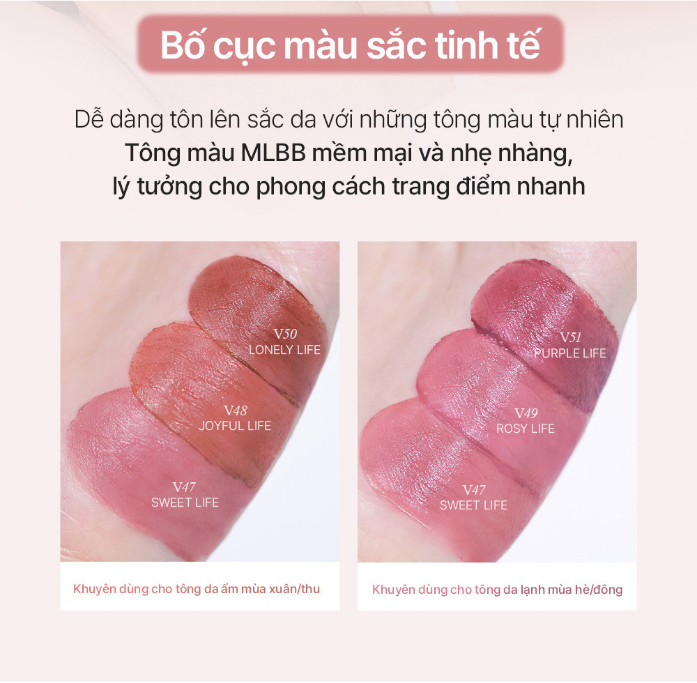 Mô tả Son kem thuần chay tone MLBB Bbia Last Velvet Tint (5g) - 8