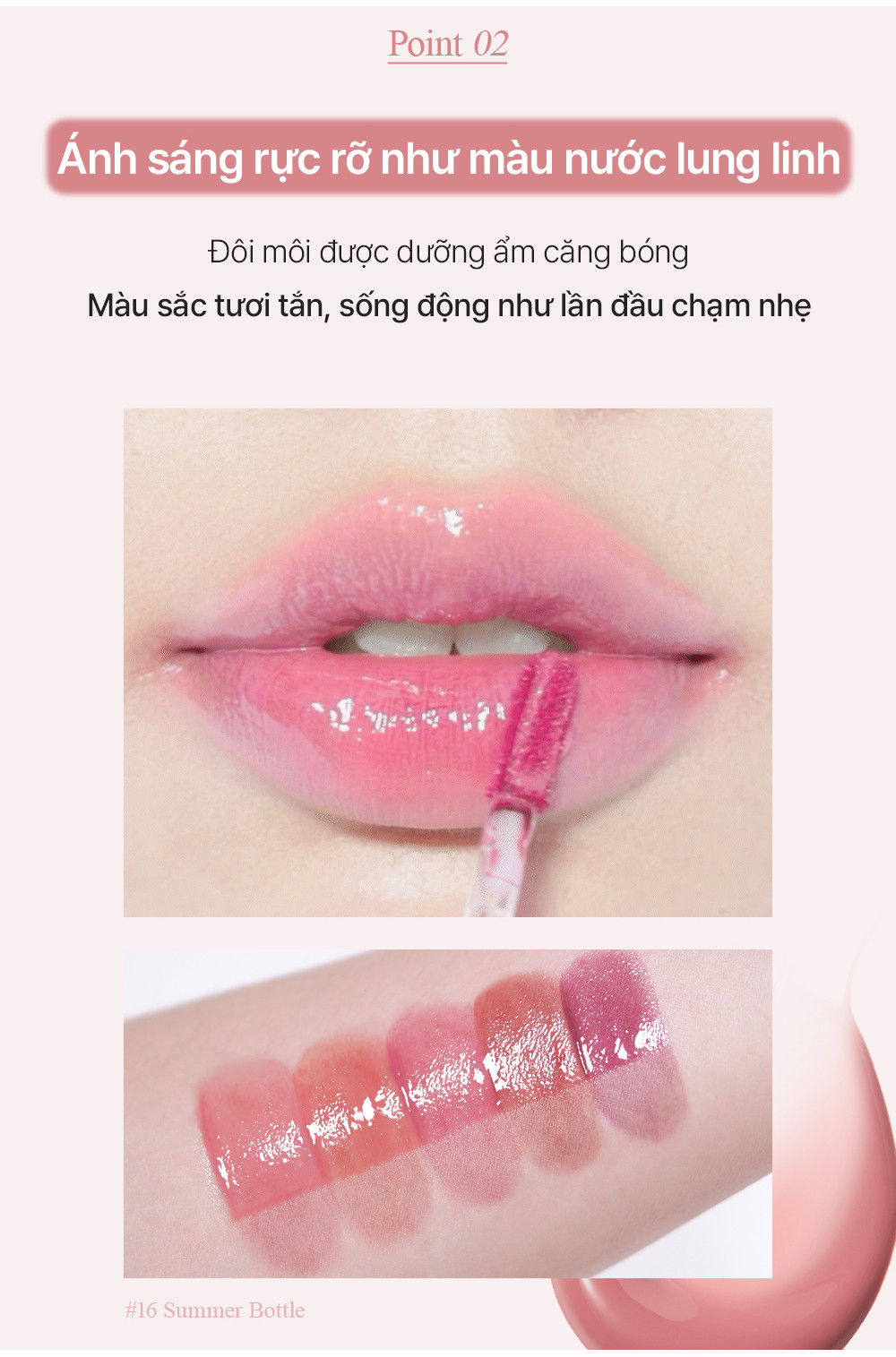 Mô tả Son tint bóng thuần chay tone MLBB Bbia Glow Tint (3.2g) - 8