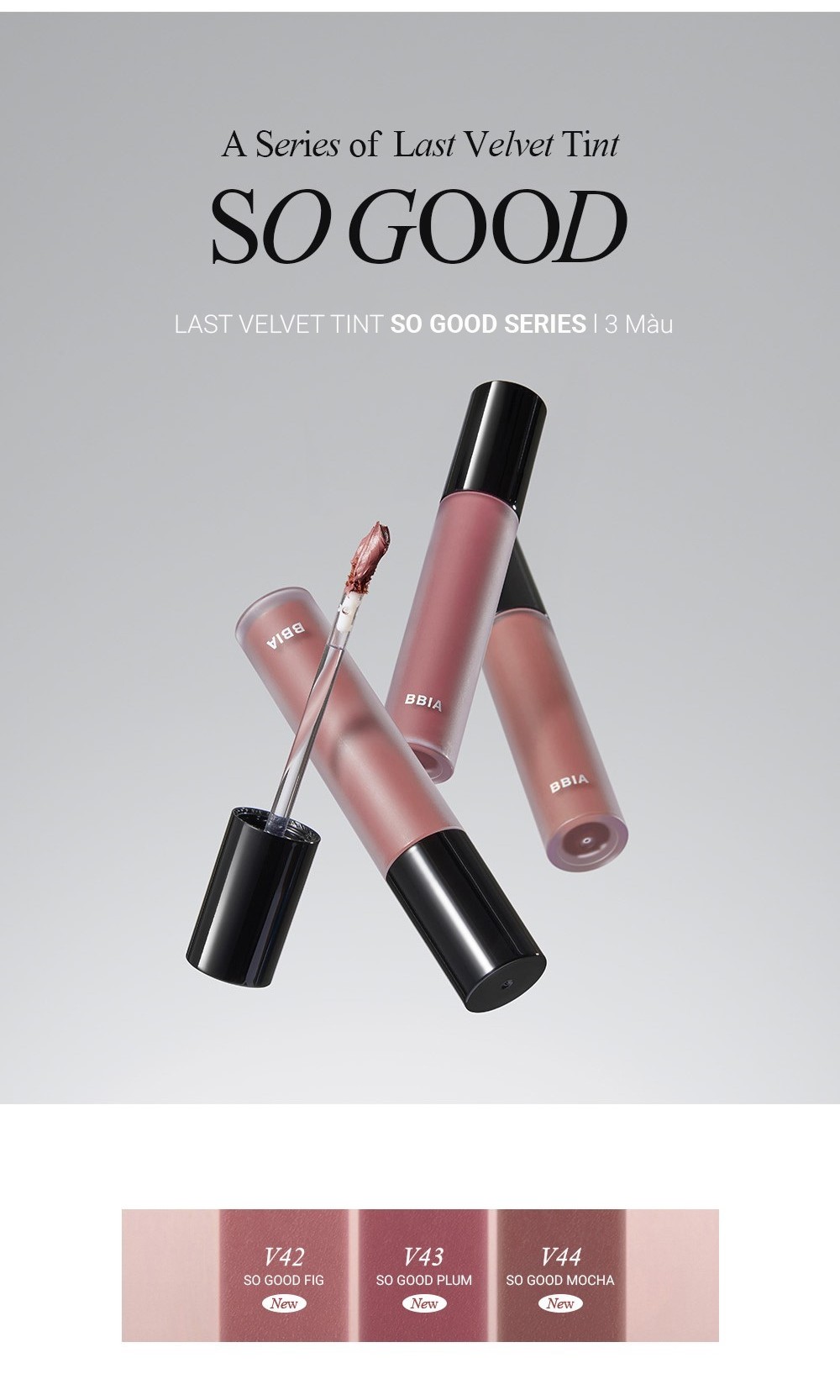 Mô tả Son Kem Lì Thuần Chay Bbia Last Velvet Tint - Respect Edition (3 màu) 5g Bbia - 1