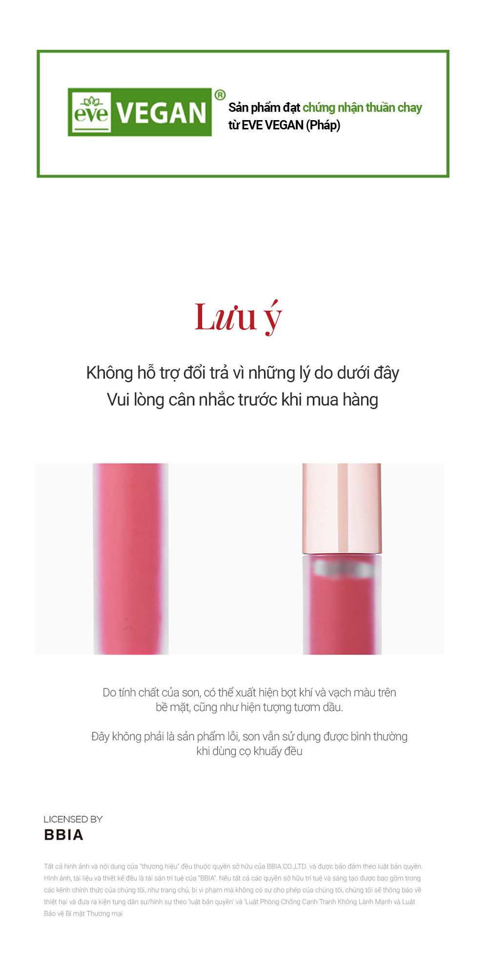 Mô tả Son Kem Lì Thuần Chay Bbia Last Velvet Tint - Respect Edition (3 màu) 5g Bbia - 5
