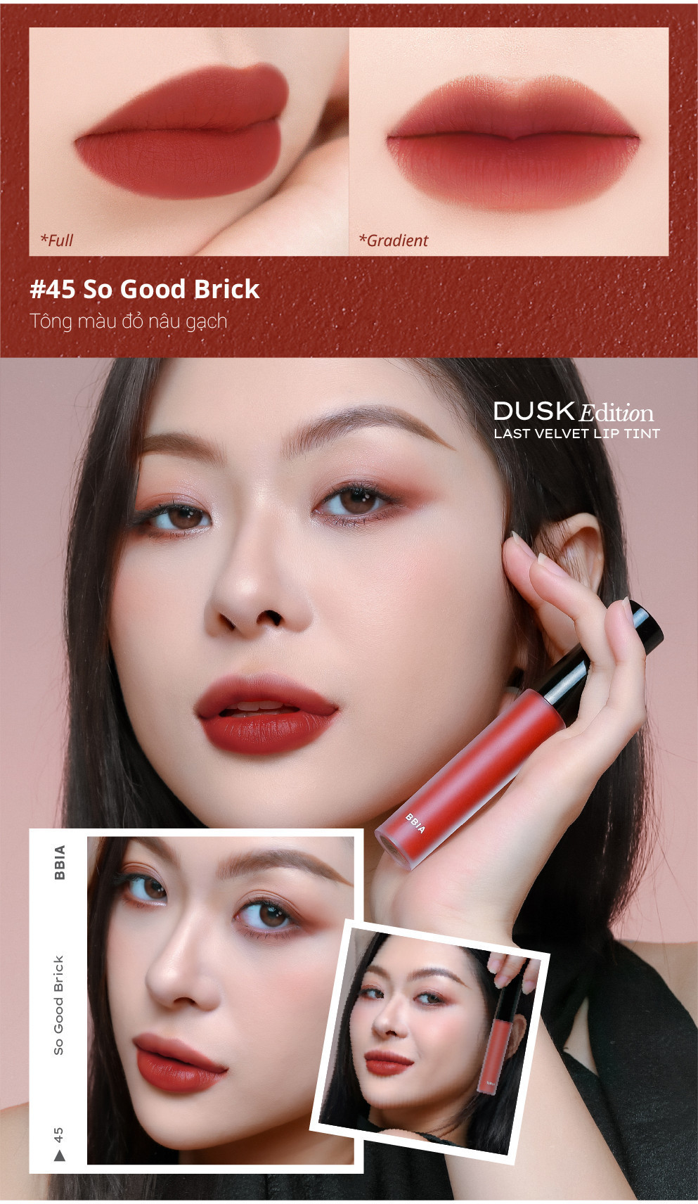 Mô tả Son Kem Lì Bbia Last Velvet Lip Tint - Dusk Edition (3 màu) 5g - 8