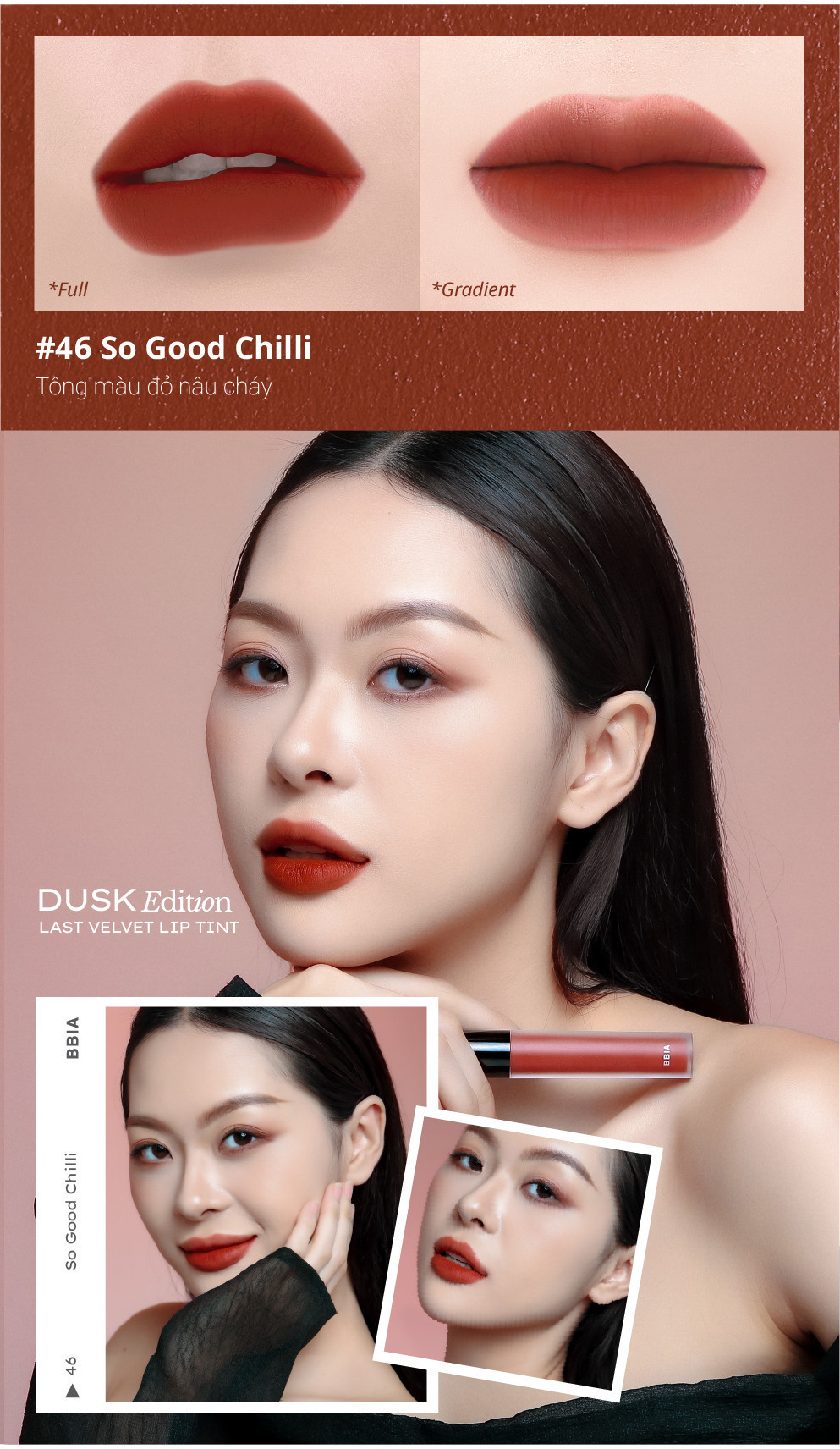 Mô tả Son Kem Lì Bbia Last Velvet Lip Tint - Dusk Edition (3 màu) 5g - 10