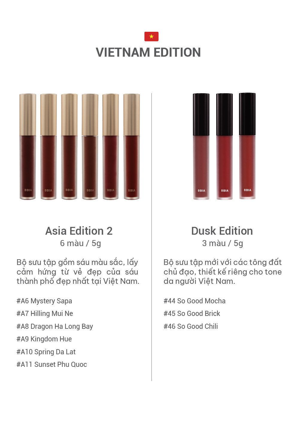 Mô tả Son Kem Lì Bbia Last Velvet Lip Tint - Dusk Edition (3 màu) 5g - 11