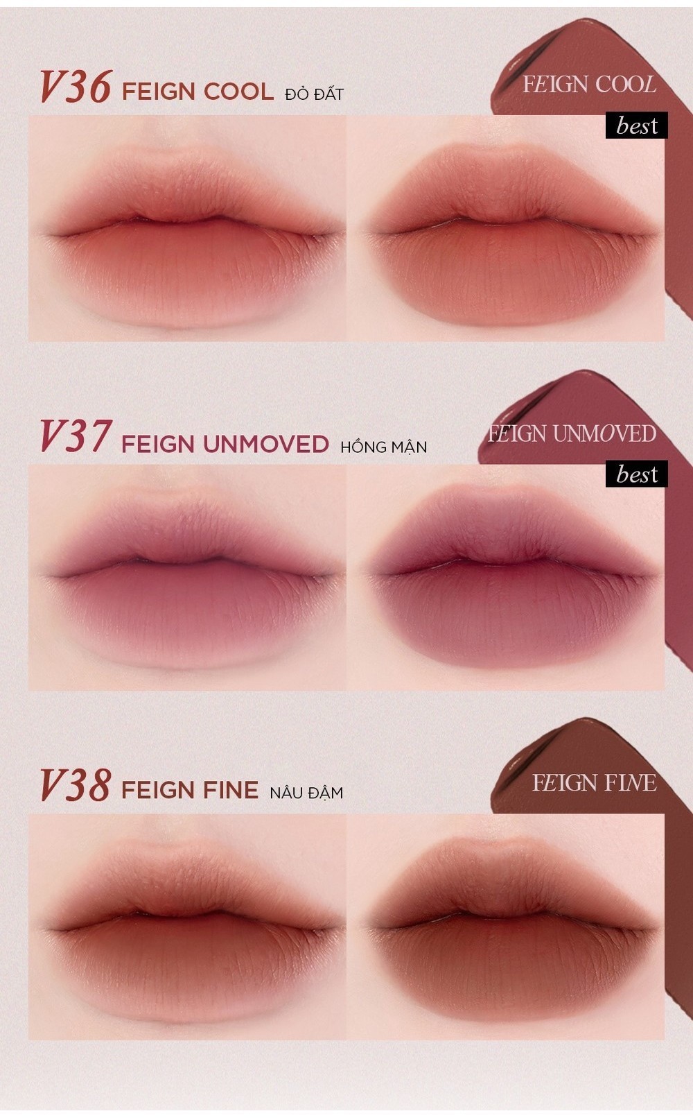 Mô tả Son Kem Lì Thuần Chay Bbia Last Velvet Tint - V Edition - Version 8 (5 màu) 5g Bbia - 3