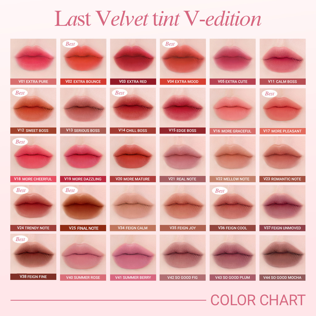 Mô tả Son Kem Lì Thuần Chay Bbia Last Velvet Tint - V Edition - Version 8 (5 màu) 5g Bbia - 6