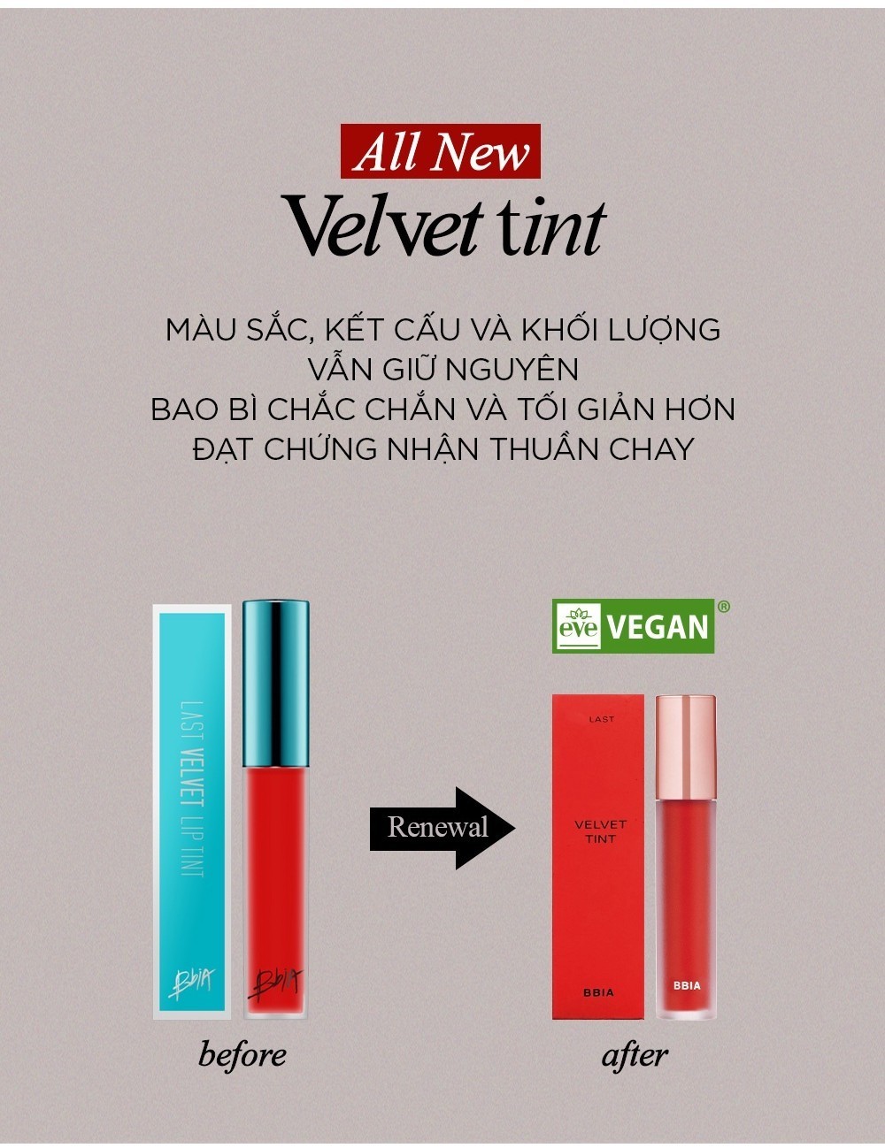 Mô tả Son Kem Lì Thuần Chay Bbia Last Velvet Tint - V Edition - Version 8 (5 màu) 5g Bbia - 7