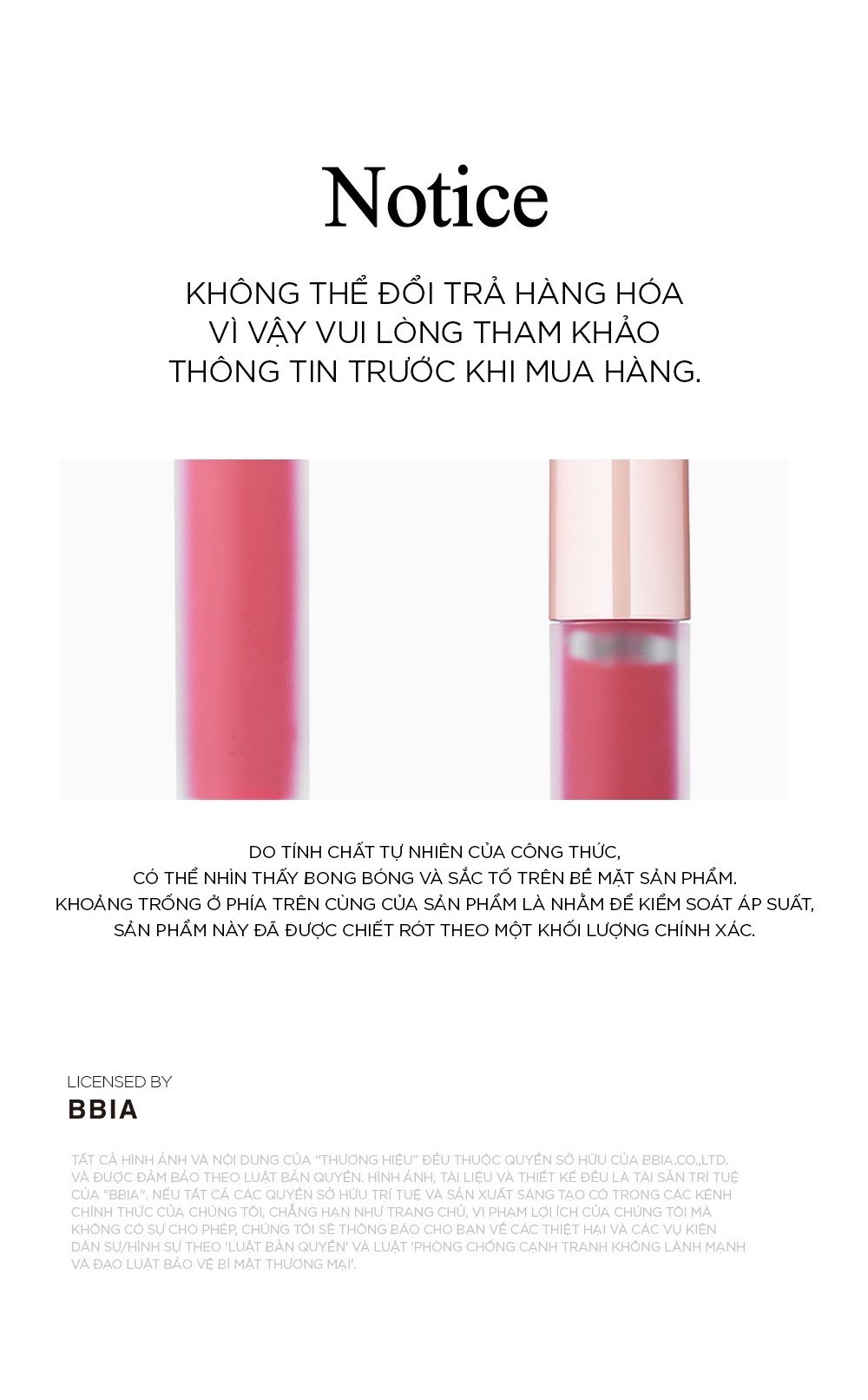 Mô tả Son Kem Lì Thuần Chay Bbia Last Velvet Tint - V Edition - Version 8 (5 màu) 5g Bbia - 8