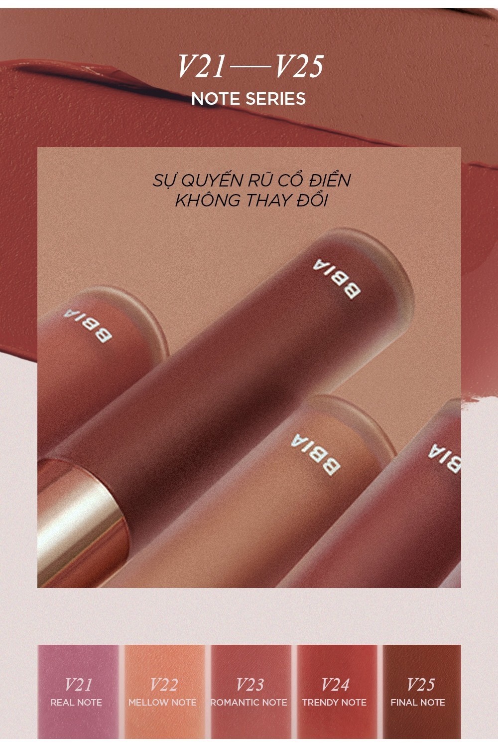 Mô tả Son Kem Lì Thuần Chay Bbia Last Velvet Tint - V Edition - Version 5 (5 màu) 5g Bbia Officia - 1