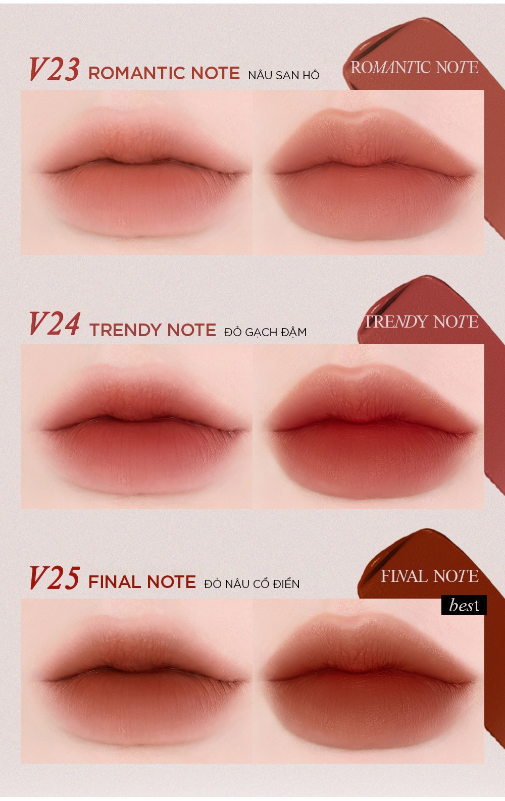 Mô tả Son Kem Lì Thuần Chay Bbia Last Velvet Tint - V Edition - Version 5 (5 màu) 5g Bbia Officia - 3