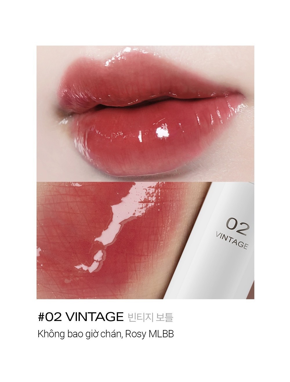 Mô tả Son tint bóng BBIA Glow Lip Tint 3.2g - 2