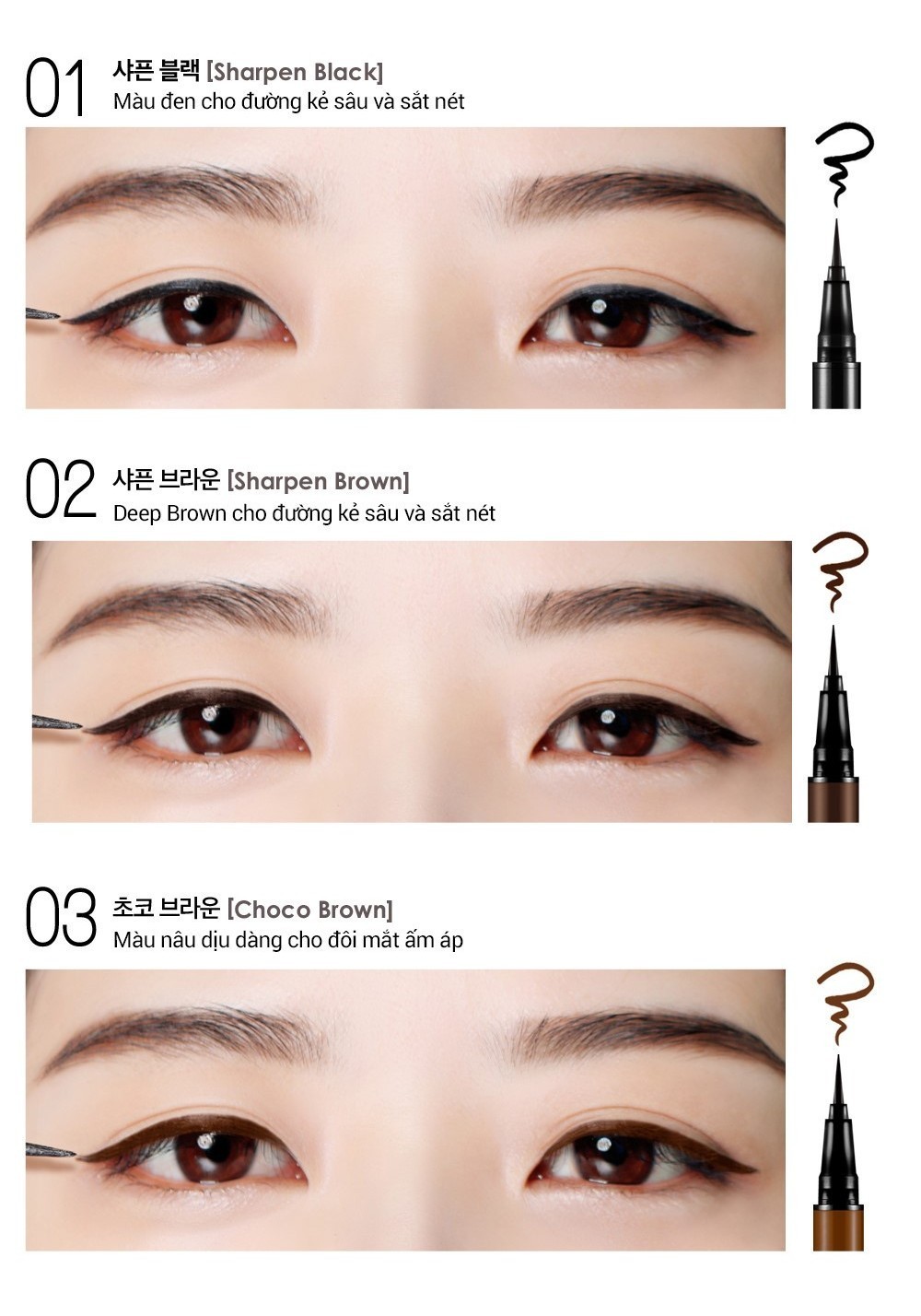 Mô tả Kẻ Mắt Nước Bbia Last Pen Eyeliner (3 màu) 0.6g Bbia Offical Store - 2