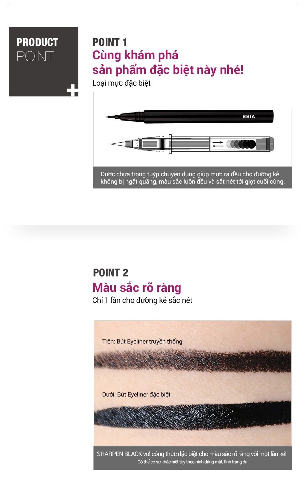 Mô tả Kẻ Mắt Nước Bbia Last Pen Eyeliner (3 màu) 0.6g Bbia Offical Store - 3