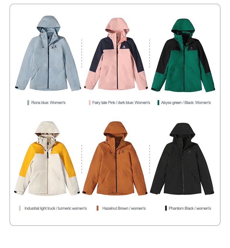 Mô tả Áo khoác CAMEL CROWN quần áo ngoài trời chống thấm nước và chống gió ba trong một dành cho nữ - 5