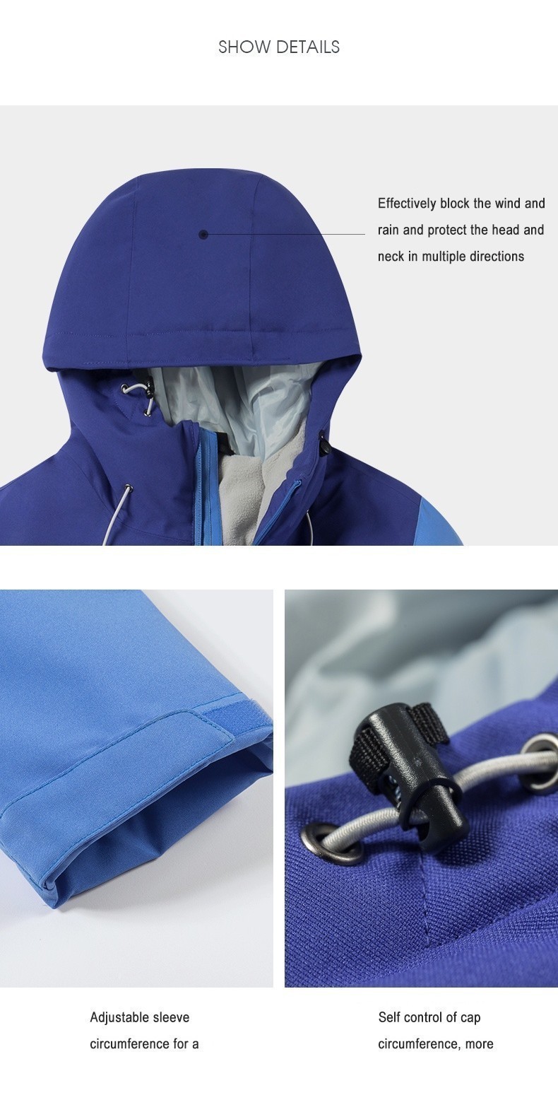 Mô tả Áo Khoác Leo Núi Chất Liệu Cotton Chống Gió / Thấm Nước Dành Cho Nam Và Nữ - 2