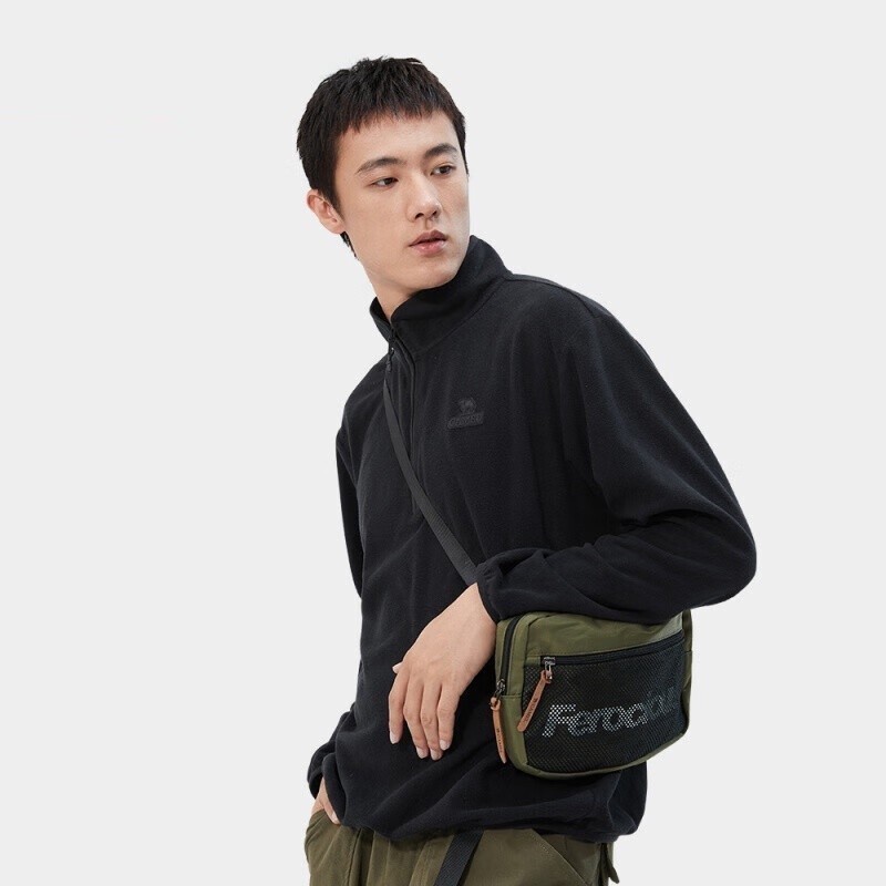 Mô tả Áo Thun sweater Cổ Đứng Tay Dài Dáng Rộng Thời Trang Thu Đông Cho Nam Giới - 1
