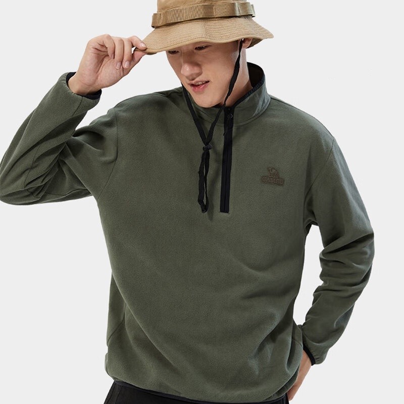 Mô tả Áo Thun sweater Cổ Đứng Tay Dài Dáng Rộng Thời Trang Thu Đông Cho Nam Giới - 3